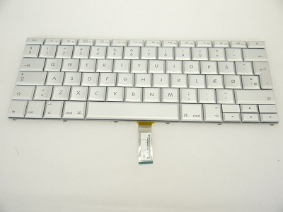 90% NEW Silver Danish Keyboard Backlit Backlight for Apple Macbook Pro 17" A1261 2008 US Model Compatible