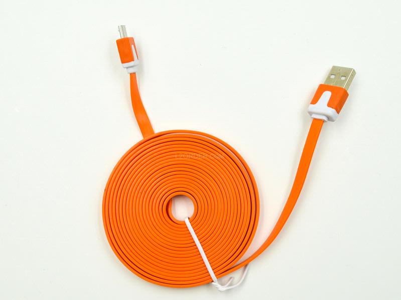 10FT Orange Micro USB to USB 2.0 Charging Charger Sync Data Cable Cord for Samsung Galaxy Kindle Fire Nexus LG HTC Smartphone Tablet