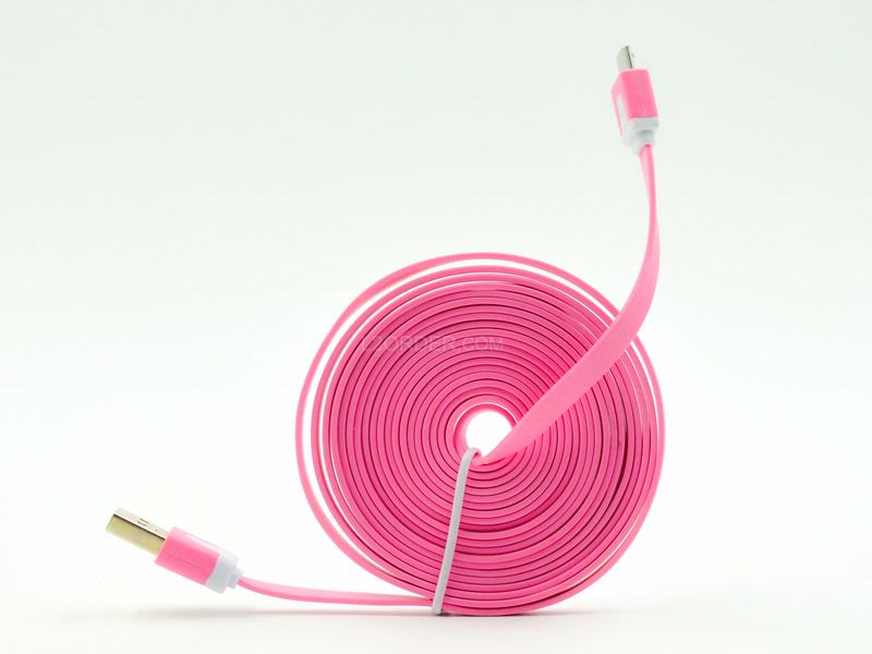 10FT Pink Purple Micro USB to USB 2.0 Charging Charger Sync Data Cable Cord for Samsung Galaxy Kindle Fire Nexus LG HTC Smartphone Tablet