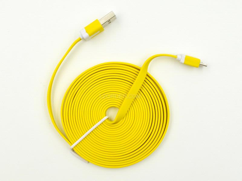 10FT Yellow Micro USB to USB 2.0 Charging Charger Sync Data Cable Cord for Samsung Galaxy Kindle Fire Nexus LG HTC Smartphone Tablet