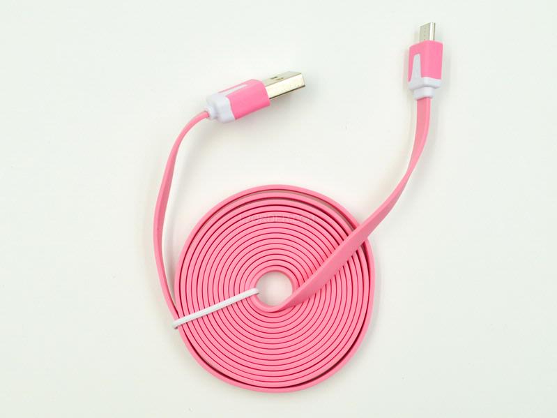 6FT Light Pink Micro USB to USB 2.0 Charging Charger Sync Data Cable Cord for Samsung Galaxy Kindle Fire Nexus LG HTC Smartphone Tablet