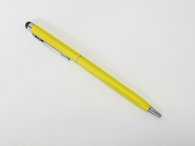 2in1 Yellow Capacitive Touch Screen Stylus with Ball Point Pen For iPhone iPad ipod Touch