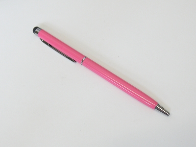2in1 Pink Capacitive Touch Screen Stylus with Ball Point Pen For iPhone iPad ipod Touch
