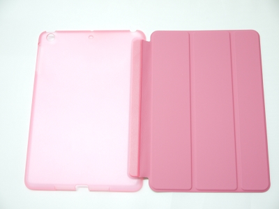 Pink Slim Smart Magnetic PU Leather Cover Case Sleep Wake with Stand for Apple iPad mini iPad mini Retina