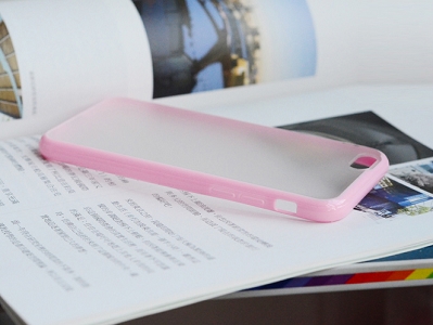 Pink & Transparent Slim TPU Skin Case Matte Cover for 4.7" Apple iPhone 6