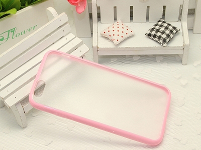 Pink & Transparent Slim TPU Skin Case Matte Cover for Apple iPhone 6 Plus 5.5"