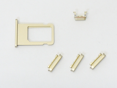 NEW Gold Side Power Button Mute Switch Volume Key Sim Card Holder for iPhone 6 4.7" A1549 A1586 A1589
