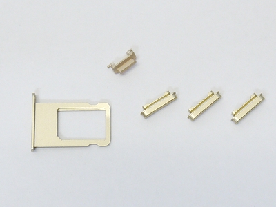 NEW Gold Side Power Button Mute Switch Volume Key Sim Card Holder for iPhone 6 Plus 5.5" A1522 A1524 A1593
