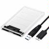 Other Accessories - L2TechEase Transparent Clear USB 3.0 2.5" SATA Hard Drive HDD Solid State Drive SSD Enclosure External Case