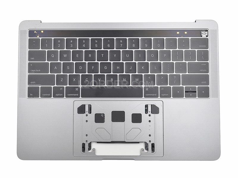 Grade A Space Gray US Keyboard Top Case Palm Rest with Battery A1819 Touch Bar for Apple Macbook Pro 13" A1706 2016 2017 Retina 