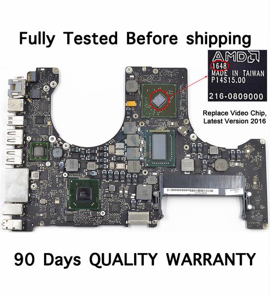 Apple Macbook Pro Unibody 15" A1286 2011 i7 2.0 GHz Logic Board 820-2915-A 820-2915-B With Latest  Version 2016 Video Chips