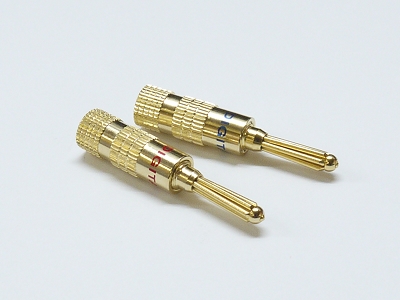 1 Pair Gold Amplifier Reciver Musical Audio Speaker Cable wire Connector Banana Plug Type A