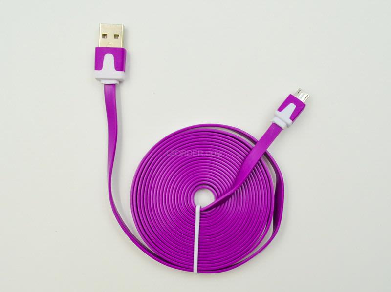 10FT Purple Micro USB to USB 2.0 Charging Charger Sync Data Cable Cord for Samsung Galaxy Kindle Fire Nexus LG HTC Smartphone Tablet