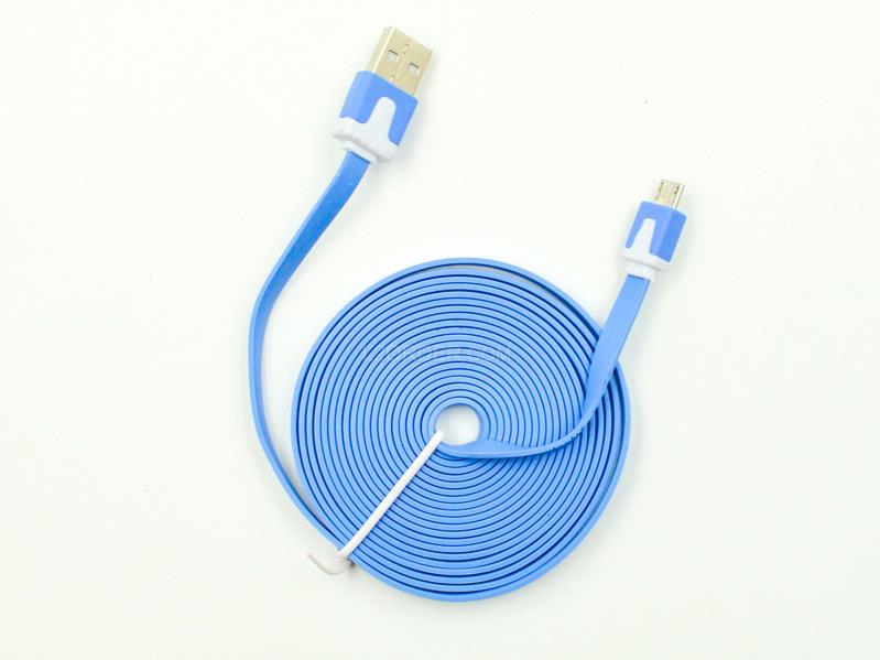 10FT Light Bule Micro USB to USB 2.0 Charging Charger Sync Data Cable Cord for Samsung Galaxy Kindle Fire Nexus LG HTC Smartphone Tablet