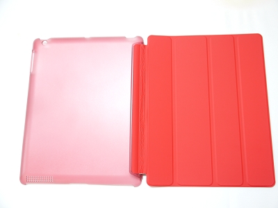 Red Slim Smart Magnetic PU Leather Cover Case Sleep Wake with Stand for Apple iPad 2 3 4