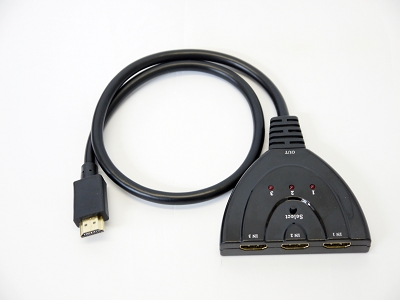 3 in 1 HDMI Switcher 3 input to 1 output Converter Splitter Adapter W/ 22" Pigtail Cable