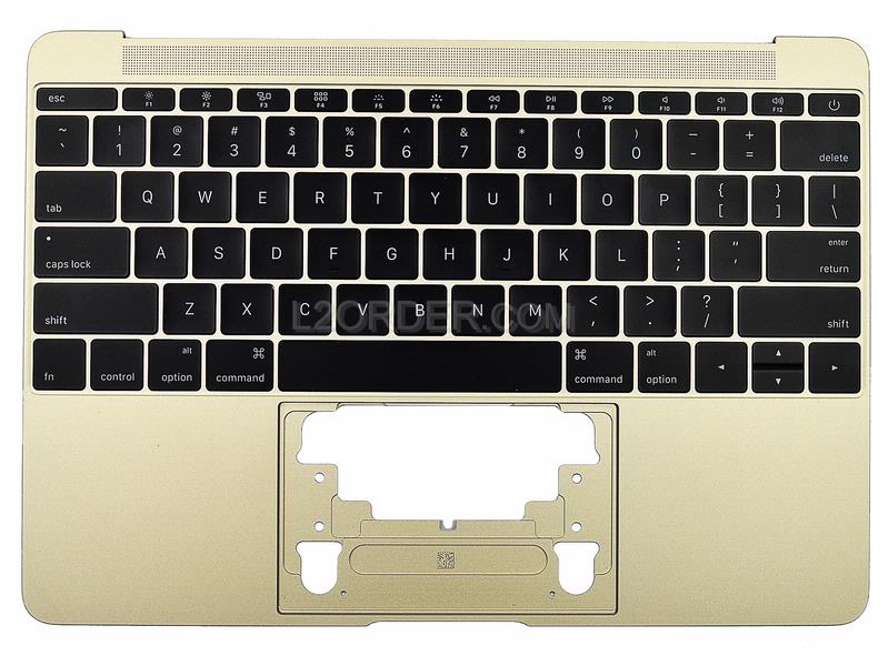 Grade A Gold US Keyboard Top Case Palm Rest 613-01195-B for Apple MacBook 12" A1534 2015 Retina