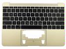 KB Topcase - Grade A Gold US Keyboard Top Case Palm Rest 613-01195-B for Apple MacBook 12" A1534 2015 Retina