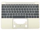 KB Topcase - Grade A Gold  US Keyboard Top Case Palm Rest 613-02547-A for Apple MacBook 12" A1534 2016 2017 Retina