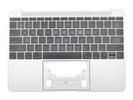 KB Topcase - Grade B Silver US Keyboard Top Case Palm Rest 613-02547-A for Apple MacBook 12" A1534 2016 2017 Retina