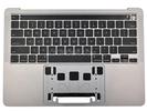 KB Topcase - Grade A Space Gray US Keyboard Top Case Palm Rest with Battery A2171 Touch Bar for Apple Macbook Pro 13" A2289 2020 Retina 