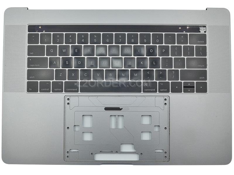 Grade A Space Gray US Keyboard Top Case Palm Rest with Touch Bar for Apple Macbook Pro 15" A1707 2016 2017 Retina 