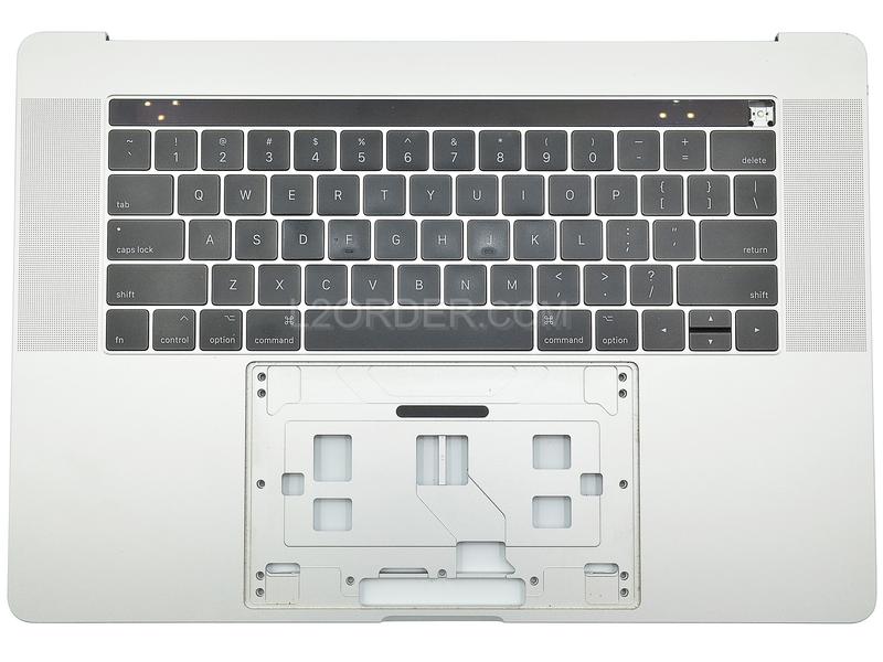 Grade A Silver US Keyboard Top Case Palm Rest with Touch Bar for Apple Macbook Pro 15" A1707 2016 2017 Retina 