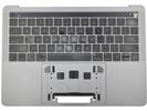 KB Topcase - Grade B Space Gray US Keyboard Top Case Palm Rest with Battery A1964 Touch Bar for Apple Macbook Pro 13" A1989 2018 2019 Retina 