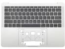 KB Topcase - Grade B Silver US Keyboard Top Case Palm Rest for Apple Macbook Pro 13" A1708 2016 2017 Retina 